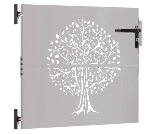 Dārza Vārti, 85X100 Cm, Tērauds Ar Rūsas Efektu, Koka Dizains Vidaxl