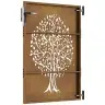 Sodo Vartai, 85X125cm Corten Plienas, Medžio Dizaino