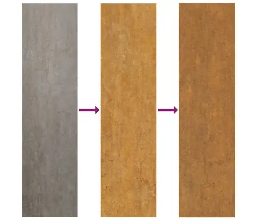 Sodo Vartai, 85X125cm Corten Plienas, Medžio Dizaino