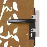 Sodo Vartai, 85X125cm Corten Plienas, Medžio Dizaino