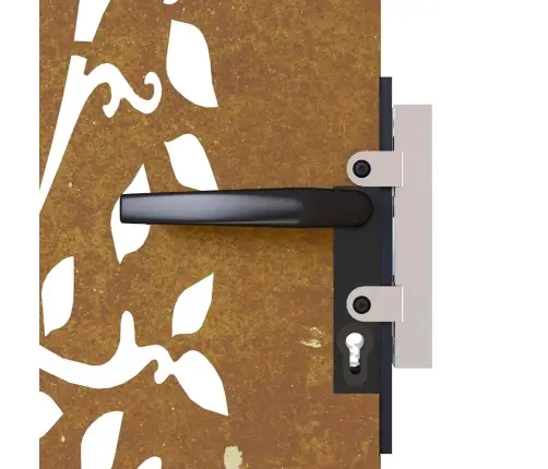 Dārza Vārti, 85X150 Cm, Tērauds Ar Rūsas Efektu, Koka Dizains Vidaxl