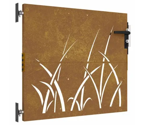 Dārza Vārti, 85X75 Cm, Tērauds Ar Rūsas Efektu, Zāles Dizains Vidaxl