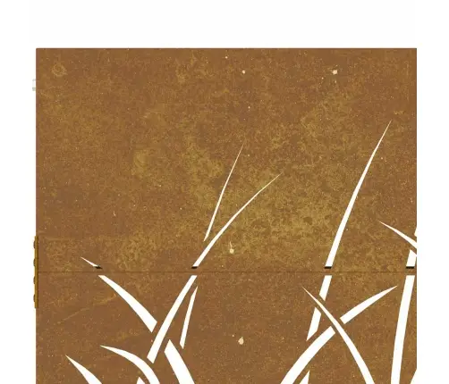 Dārza Vārti, 85X75 Cm, Tērauds Ar Rūsas Efektu, Zāles Dizains Vidaxl