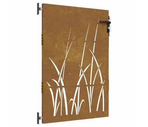 Aiavärav 85 X 125 Cm Corten Terasest Murukujundusega