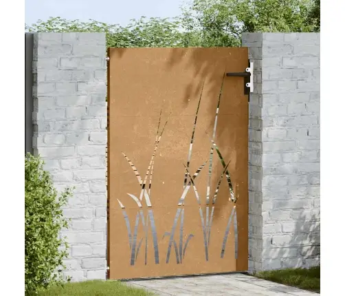 Aiavärav 85 X 125 Cm Corten Terasest Murukujundusega