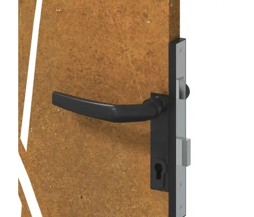 Dārza Vārti, 85X200 Cm, Tērauds Ar Rūsas Efektu, Zāles Dizains Vidaxl