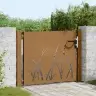Sodo Vartai, 100X100 cm Corten Plienas, Žolės Raštas