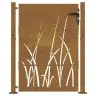 Aiavärav 100 X 150 Cm Corten Terasest Murukujundusega