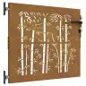 Aiavärav 85 X 75 Cm Corten Terasest Bambusdisainiga