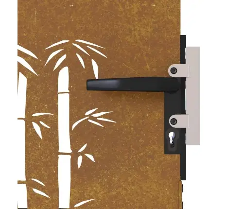 Aiavärav 85 X 75 Cm Corten Terasest Bambusdisainiga