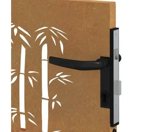 Dārza Vārti, 85X100 Cm, Tērauds, Rūsas Efekts, Bambusa Dizains Vidaxl