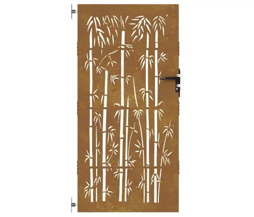 Dārza Vārti, 85X175 Cm, Tērauds, Rūsas Efekts, Bambusa Dizains Vidaxl