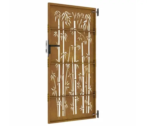 Dārza Vārti, 85X175 Cm, Tērauds, Rūsas Efekts, Bambusa Dizains Vidaxl