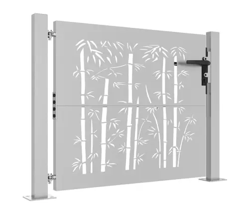 Dārza Vārti, 105X80 Cm, Tērauds, Rūsas Efekts, Bambusa Dizains Vidaxl