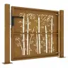 Dārza Vārti, 105X80 Cm, Tērauds, Rūsas Efekts, Bambusa Dizains Vidaxl