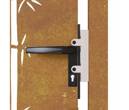 Dārza Vārti, 105X130 Cm, Tērauds, Rūsas Efekts, Bambusa Dizains Vidaxl