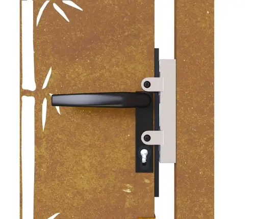 Sodo Vartai, 100X150 cm Corten Plienas, Bambuko Dizainas