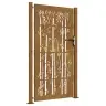 Sodo Vartai, 105X205 cm Corten Plienas, Bambuko Dizainas