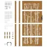 Sodo Vartai, 105X205 cm Corten Plienas, Bambuko Dizainas