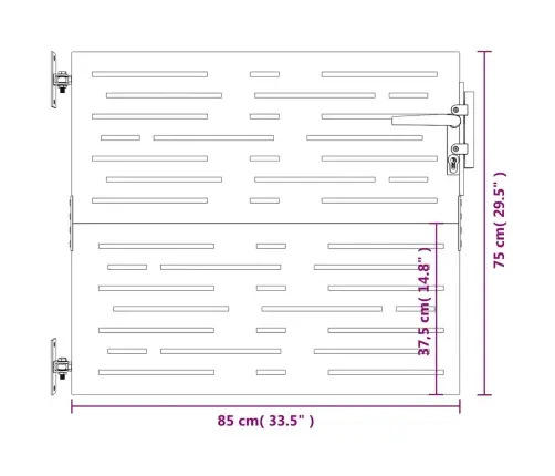 Dārza Vārti, 85X75 Cm, Tērauds Ar Rūsas Efektu Vidaxl