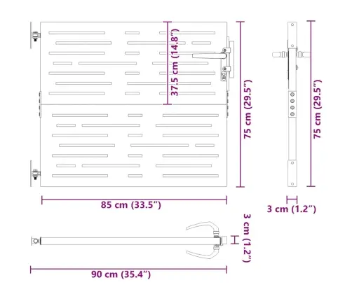 Dārza Vārti, 85X75 Cm, Tērauds Ar Rūsas Efektu Vidaxl