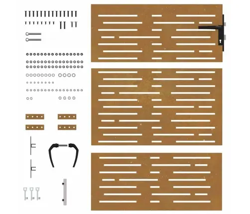 Dārza Vārti, 85X125 Cm, Tērauds Ar Rūsas Efektu Vidaxl