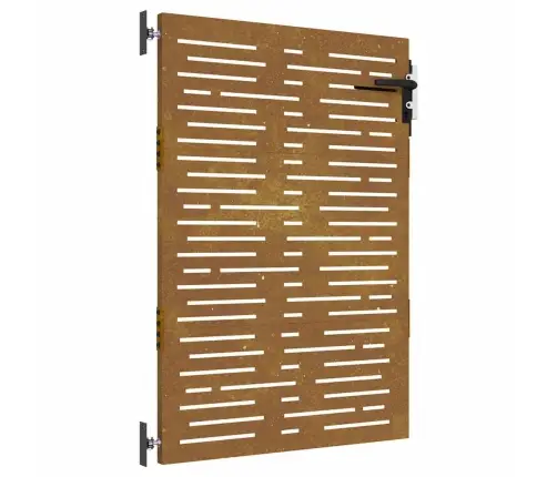 Sodo Vartai, 85X150cm Corten Plienas, Kvadratų Dizaino