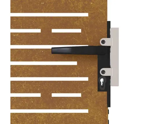Sodo Vartai, 85X150cm Corten Plienas, Kvadratų Dizaino