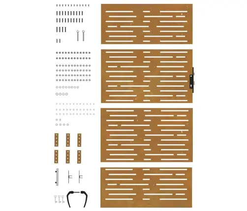 Dārza Vārti, 85X175 Cm, Tērauds Ar Rūsas Efektu Vidaxl