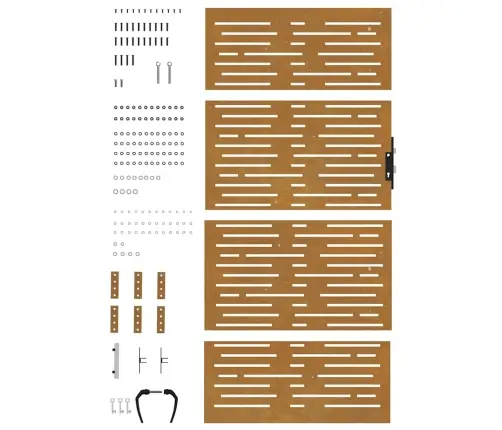 Dārza Vārti, 85X200 Cm, Tērauds Ar Rūsas Efektu Vidaxl