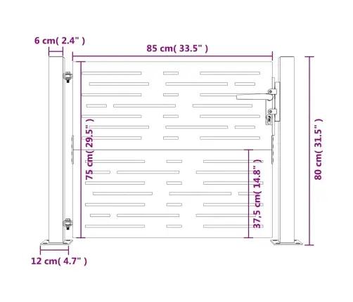 Dārza Vārti, 105X80 Cm, Tērauds Ar Rūsas Efektu Vidaxl