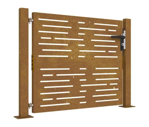 Sodo Vartai, 100X100 cm Corten Plienas, Kvadratinis Dizainas