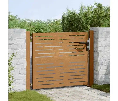 Sodo Vartai, 100X100 cm Corten Plienas, Kvadratinis Dizainas