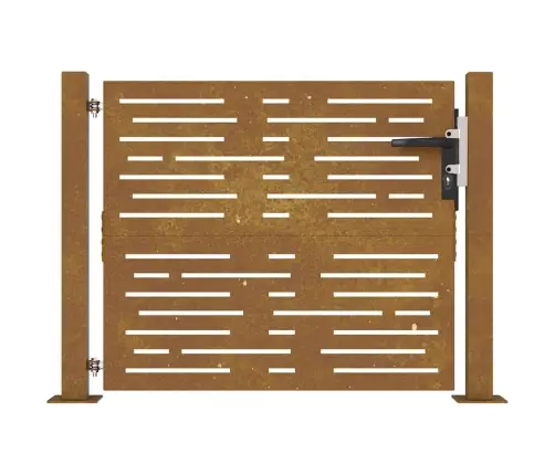 Sodo Vartai, 100X100 cm Corten Plienas, Kvadratinis Dizainas