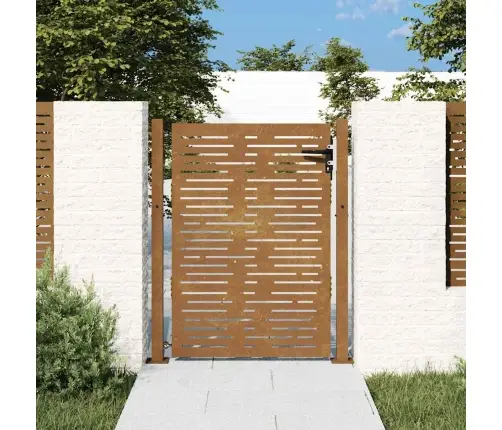 Dārza Vārti, 105X130 Cm, Tērauds Ar Rūsas Efektu Vidaxl