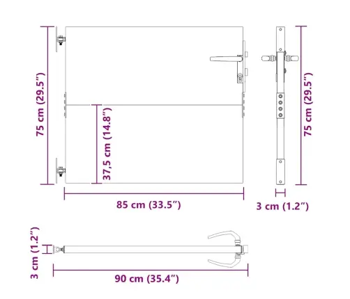 Dārza Vārti, 85X75 Cm, Tērauds Ar Rūsas Efektu Vidaxl