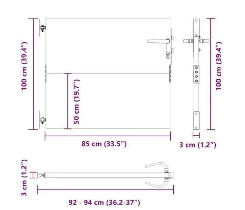 Dārza Vārti, 85X100 Cm, Tērauds Ar Rūsas Efektu Vidaxl