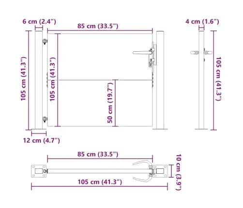 Dārza Vārti, 105X105 Cm, Tērauds Ar Rūsas Efektu Vidaxl