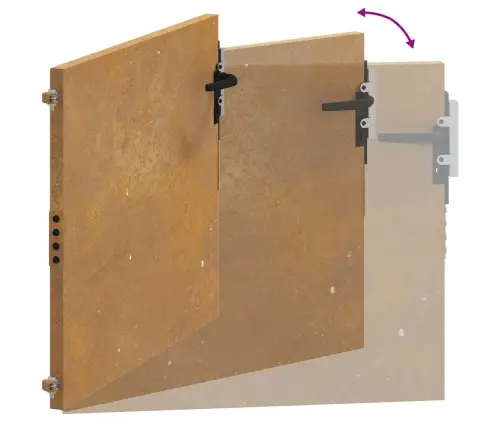 Dārza Vārti, 105X105 Cm, Tērauds Ar Rūsas Efektu Vidaxl