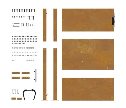 Dārza Vārti, 105X155 Cm, Tērauds Ar Rūsas Efektu Vidaxl