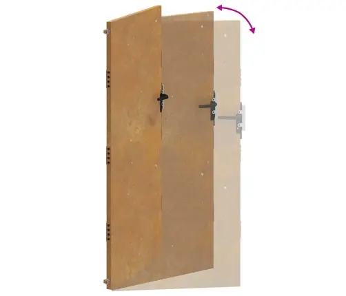 Dārza Vārti, 105X205 Cm, Tērauds Ar Rūsas Efektu Vidaxl