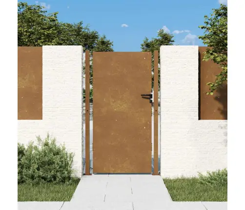 Dārza Vārti, 105X205 Cm, Tērauds Ar Rūsas Efektu Vidaxl