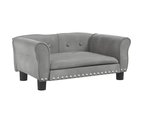 Gulta Suņiem, Gaiši Pelēka, 70X45X30 Cm, Samts Vidaxl