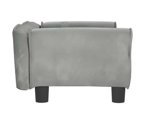 Gulta Suņiem, Gaiši Pelēka, 70X45X30 Cm, Samts Vidaxl