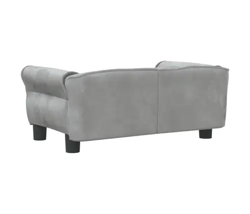 Gulta Suņiem, Gaiši Pelēka, 70X45X30 Cm, Samts Vidaxl