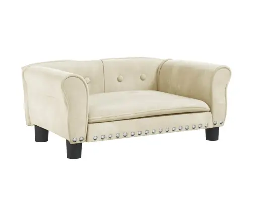 Gulta Suņiem, Krēmkrāsas, 70X45X30 Cm, Samts Vidaxl