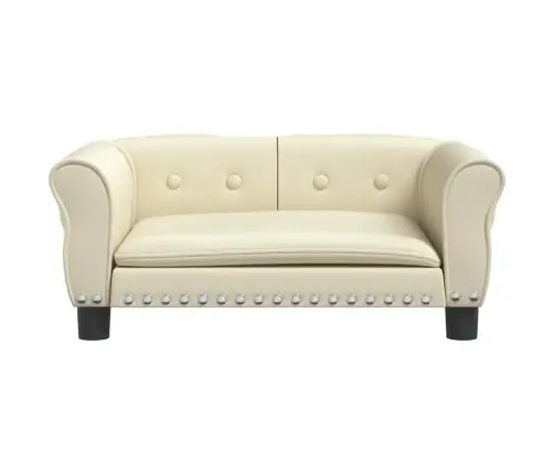 Gulta Suņiem, Krēmkrāsas, 70X45X30 Cm, Mākslīgā Āda Vidaxl