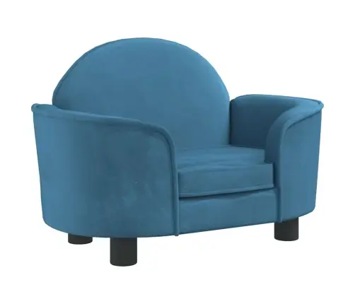 Lova Šunims, Mėlynos Spalvos, 66X40X45cm Aksomas