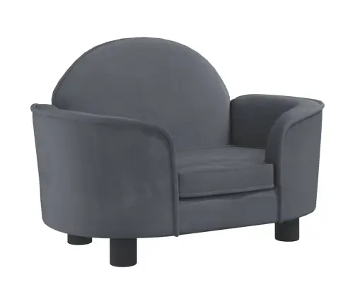 Gulta Suņiem, Tumši Pelēka, 66X40X45 Cm, Samts Vidaxl