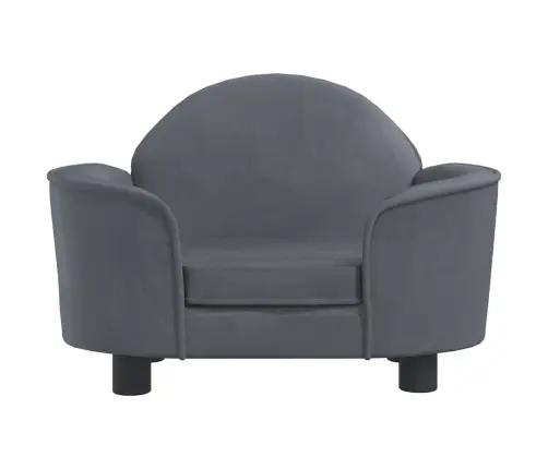 Gulta Suņiem, Tumši Pelēka, 66X40X45 Cm, Samts Vidaxl